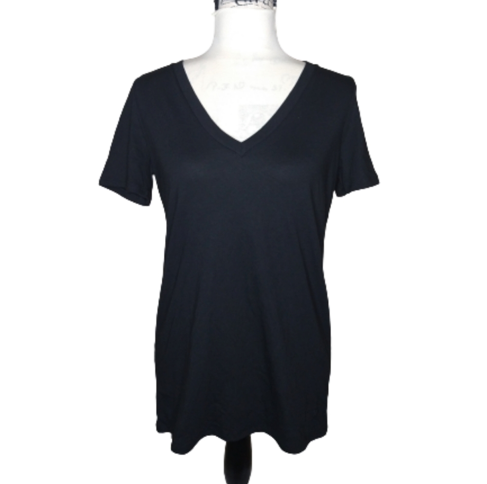 PINK Victoria Secret Black T Shirt Relaxed Fit SM